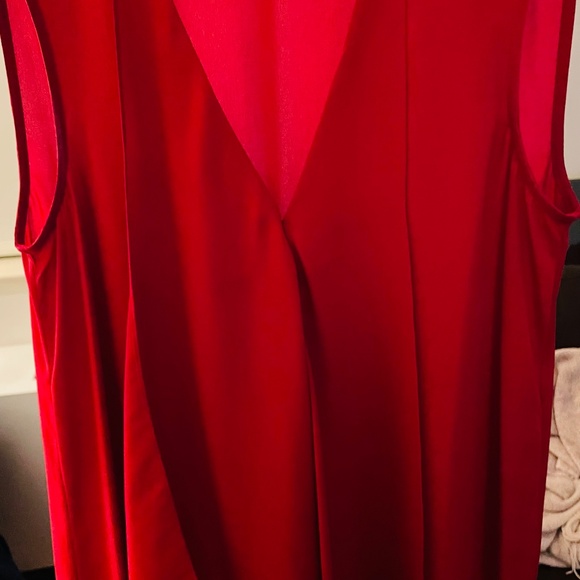 Never worn. BCBG Cherry red high low dress size small. - Picture 2 of 9